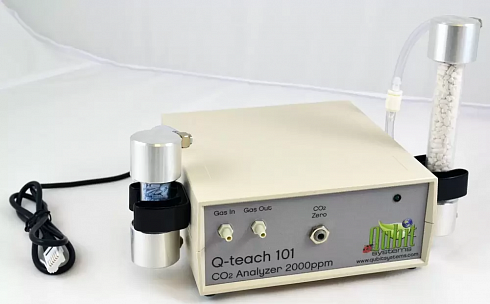 Q-Teach 101 - анализатор CO2, 2000 ppm, с натронной известью и колоннами с осушителем